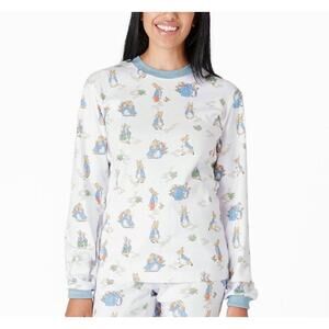 Pottery Barn Kids Peter Rabbit Adult XL Pajama Top 100% Organic Cotton Comfort